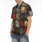 Men's Polo Shirt Gothic Tiles Pattern