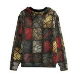 Men's Zip Up Hoodie Gothic Tiles Pattern