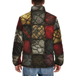 Down-Padded Puffer Jacket Gothic Tiles Pattern