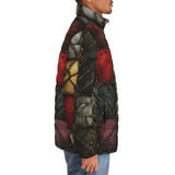 Down-Padded Puffer Jacket Gothic Tiles Pattern