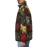 Down-Padded Puffer Jacket Gothic Tiles Pattern