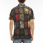 Men's Polo Shirt Gothic Tiles Pattern