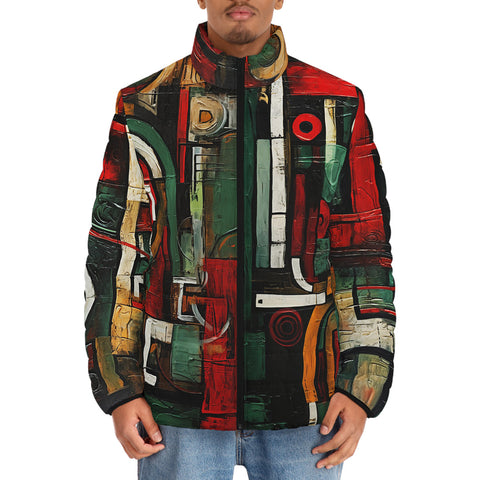 Down-Padded Puffer Jacket Modern Art