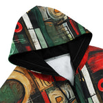 Men's Zip Up Hoodie Modern Art