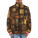 Down-Padded Puffer Jacket Steampunk Art
