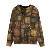 Men's Zip Up Hoodie Steampunk Art