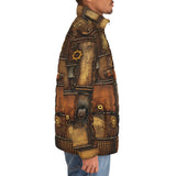 Down-Padded Puffer Jacket Steampunk Art
