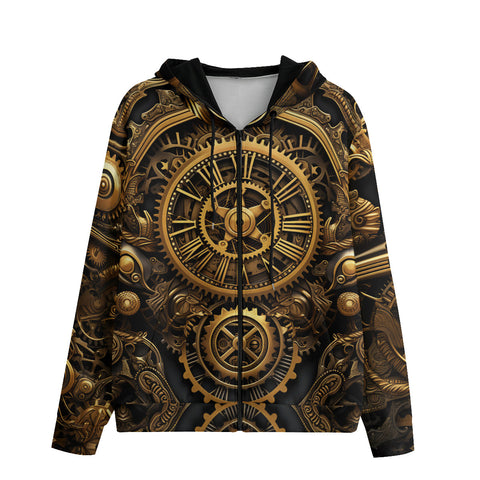 Men's Zip Up Hoodie Steampunk Art