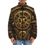 Down-Padded Puffer Jacket Steampunk Art