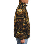 Down-Padded Puffer Jacket Steampunk Art