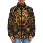 Down-Padded Puffer Jacket Steampunk Art