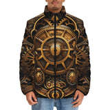 Down-Padded Puffer Jacket Steampunk Art