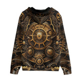 Men's Zip Up Hoodie Steampunk Art