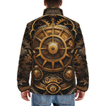 Down-Padded Puffer Jacket Steampunk Art