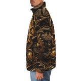 Down-Padded Puffer Jacket Steampunk Art