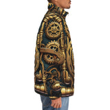 Down-Padded Puffer Jacket Steampunk Art