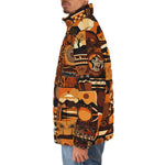 Down-Padded Puffer Jacket African Art Pattern