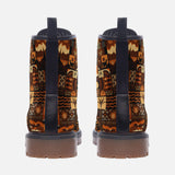 Leather Boots African Art Pattern