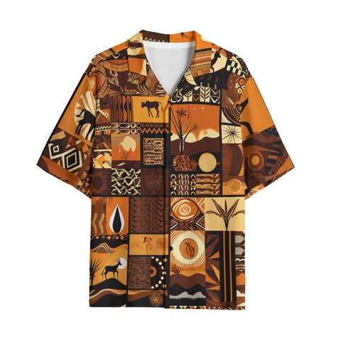 Hawaiian Shirt African Art Pattern