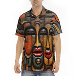 Men's Polo Shirt Tribal Wooden Art