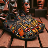 Classic Clogs Tribal Wooden Art