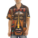 Hawaiian Shirt African Masks Art