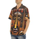 Hawaiian Shirt African Masks Art