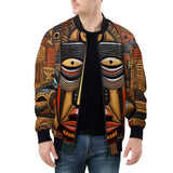 Bomber Jacket African Wooden Art