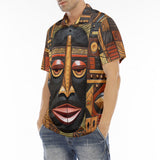 Men's Polo Shirt African Wooden Art