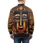 Bomber Jacket African Wooden Art