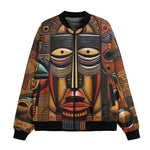 Bomber Jacket African Wooden Art