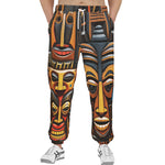 Men's Sweatpants African Carved Masks