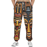 Men's Sweatpants African Carved Masks