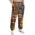 Men's Sweatpants African Carved Masks