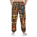 Men's Sweatpants African Carved Masks