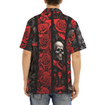 Hawaiian Shirt Gothic Skulls and Roses