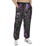 Men's Sweatpants Flowers and Skulls Gothic Style