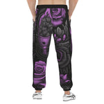Men's Sweatpants Flowers and Skulls Gothic Style