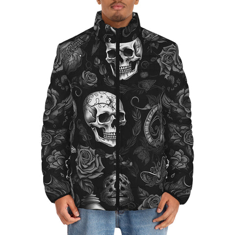 Down-Padded Puffer Jacket Gothic Style