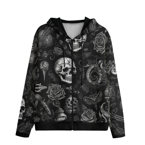 Men's Zip Up Hoodie Gothic Style