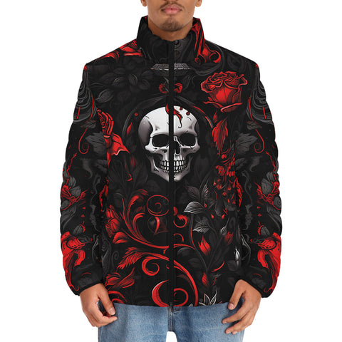 Down-Padded Puffer Jacket Gothic Art
