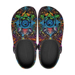 Classic Clogs Colorful Psychedelic Pattern