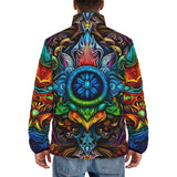 Down-Padded Puffer Jacket Colorful Psychedelic Pattern
