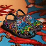Classic Clogs Colorful Psychedelic Pattern