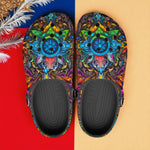 Classic Clogs Colorful Psychedelic Pattern