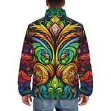Down-Padded Puffer Jacket Psychedelic Artwork