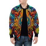 Bomber Jacket Colorful Abstract Art