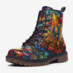 Leather Boots Colorful Abstract Art