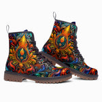 Leather Boots Colorful Abstract Art