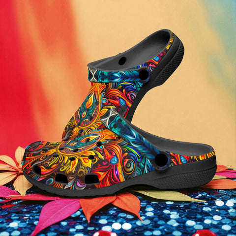 Classic Clogs Colorful Abstract Art